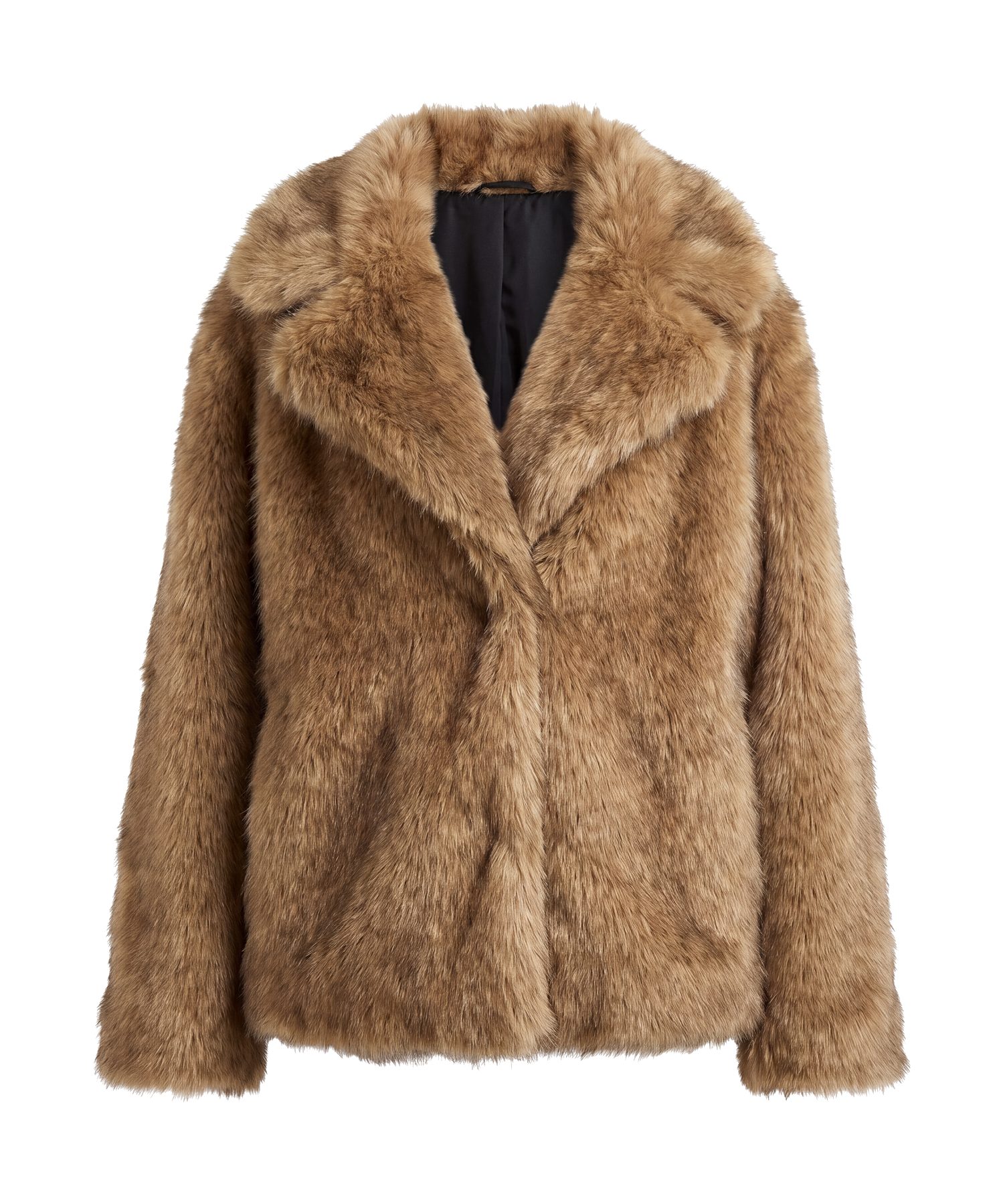 Jacke aus Fake Fur mit Reverskragen